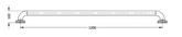 SAFETY RAIL - 1200MM - FLANGED